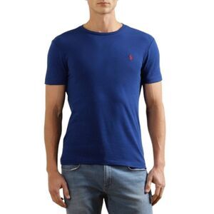 Polo Ralph Lauren Men's Blue Short Sleeves Custom Slim Fit T-Shirt Size Large